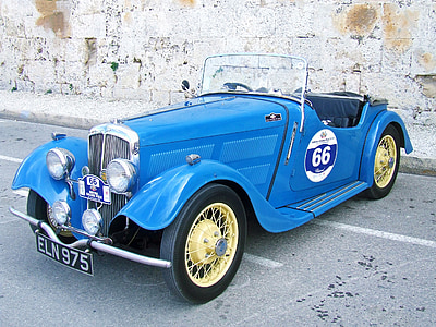 vintage blue car thumbnail