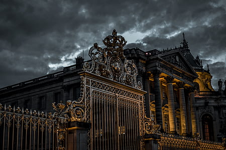 gray concrete building with gray metal gate thumbnail