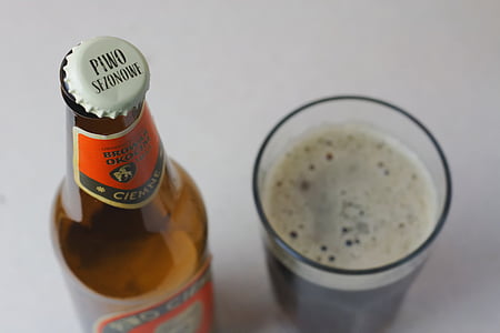 beer bottle near highball glass thumbnail