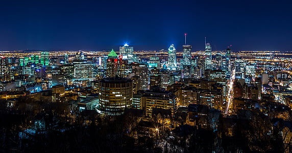 bird's eye view of city at night thumbnail