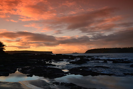body of water at sunset thumbnail