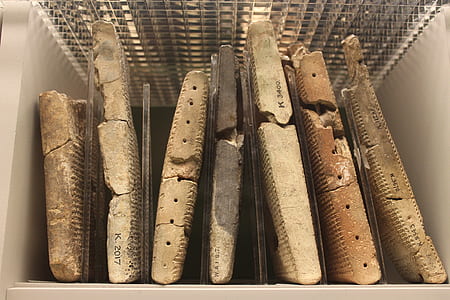 brown and beige decors on white shelf thumbnail