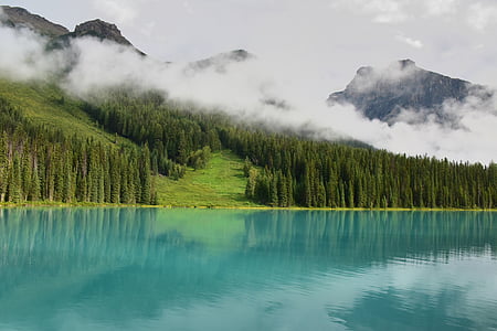 mountains near body of water thumbnail