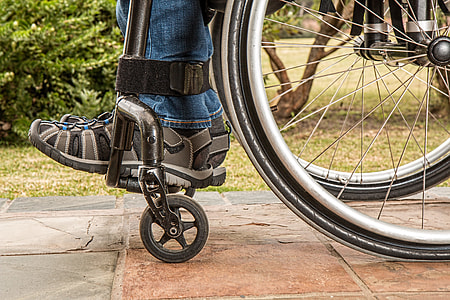 gray wheelchair wheeled photographt thumbnail