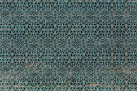 Portuguese Azulejos, typical glazed ceramic tiles, Lisbon, Portugal thumbnail