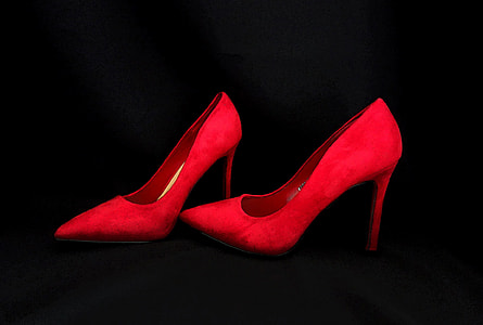 pair of red leather pointed-to stiletto pumps thumbnail