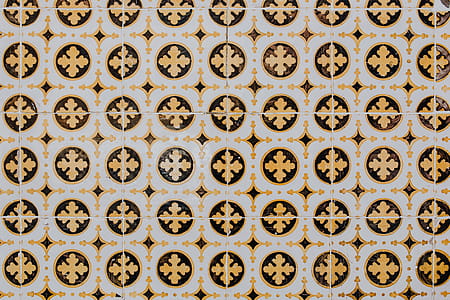 Portuguese Azulejos, typical glazed ceramic tiles, Lisbon, Portugal thumbnail