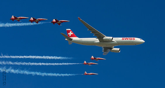 white and red Swiss plane thumbnail
