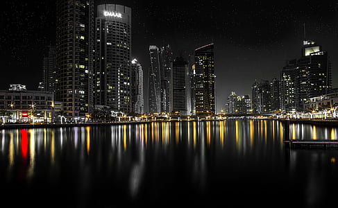 photo of City Buildings during night time thumbnail