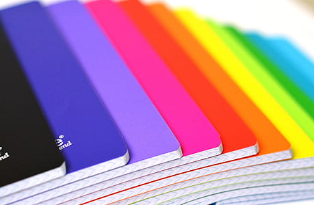 assorted-color notebooks thumbnail