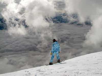 man snowboarding during daytime thumbnail