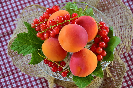 peach fruit on glass bowl thumbnail