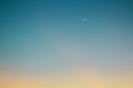 crescent moon above the sky thumbnail