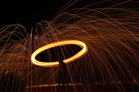silhouette macro photography of fire lasso thumbnail