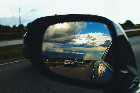 black left car side mirror thumbnail