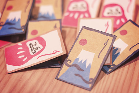 Daruma doll print cards thumbnail