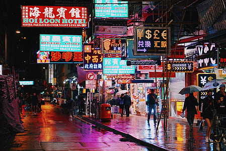 architectural photography of chinatown during nighttime thumbnail