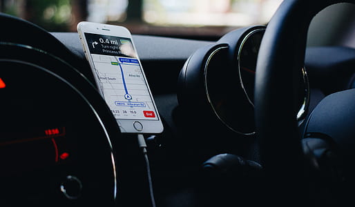 silver iPhone using GPS application thumbnail