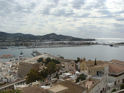 aerial photography of city beside water thumbnail