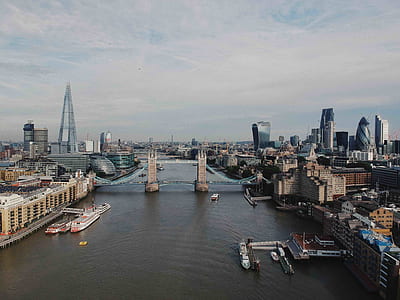 aerial photography of tower bridge, London during daytime thumbnail
