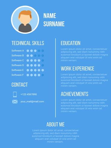 Unique Curriculum Vitae Graphic Designer Vectors svg, eps, ai file