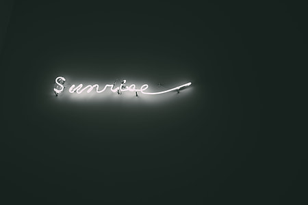 Sunrise white neon signage thumbnail