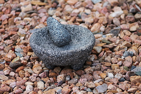 mortar and pestel on rocks thumbnail