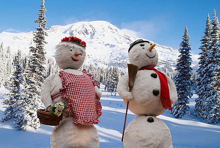 photography of snowmen ornaments thumbnail