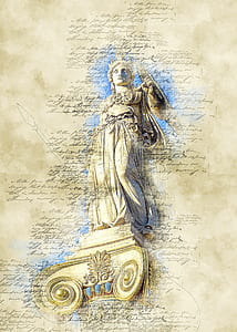 Athena statue drawing thumbnail