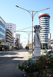 Modern buildings along Avenue Léopold Robert in La Chaux-de-Fonds in Switzerland thumbnail