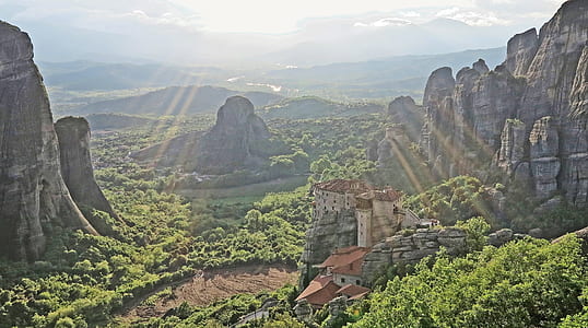 bird's-eye view of house near mountain thumbnail