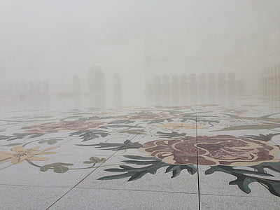 white, red, and black floral floor tile thumbnail