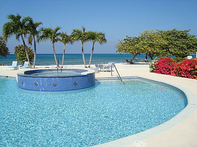 round swimming pool near beach thumbnail