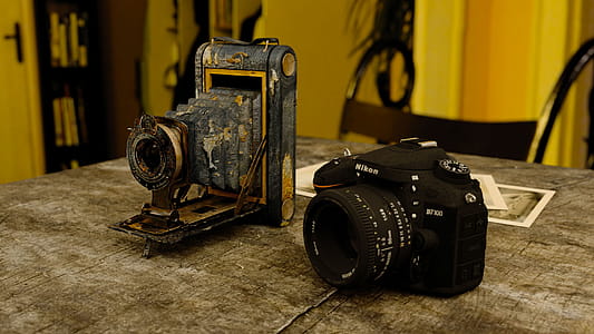 Antique Camera and New Nikon Camera thumbnail