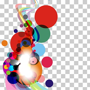 Circle Curve, Colorful round and curve abstract background , red and multicolored polka-dot illustration PNG clipart