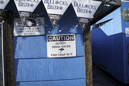 Fish crap in water sign thumbnail