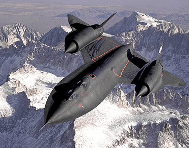 Black SR-71 Blackbird supersonic Jet thumbnail
