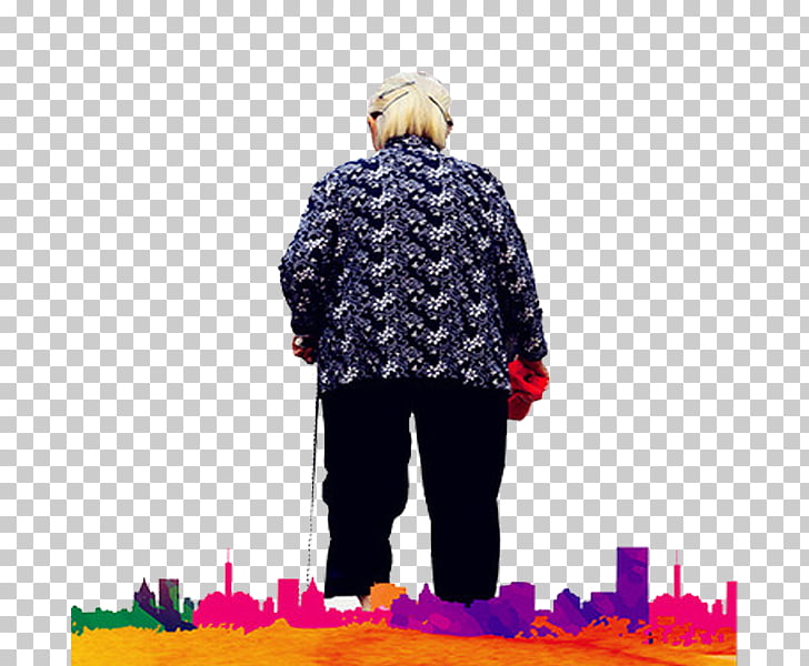 Old Age Filial Piety Grandparent Family White Hair Old Man Png