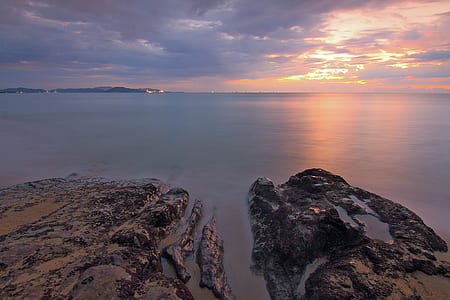sea, dawn, nature, sky thumbnail