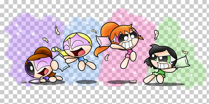 Pillow Fight Cartoon Sleepover Fighting Png Clipart Free