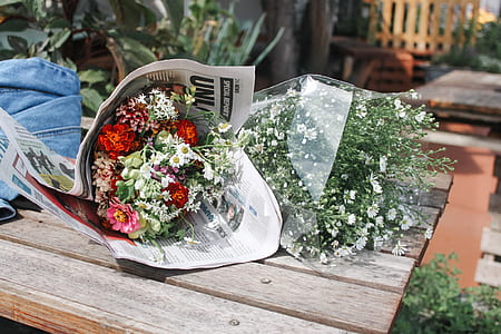 bouquet of flowers on table thumbnail