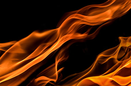 burning flame on black background thumbnail