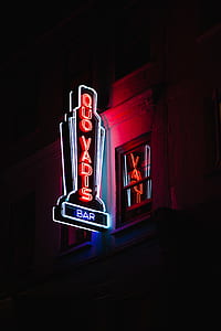 lighted Quo Vadis bar signage thumbnail