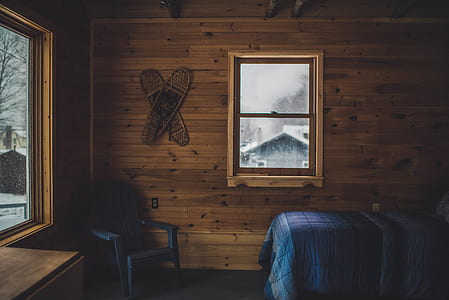 clear glass sliding window with brown frame thumbnail