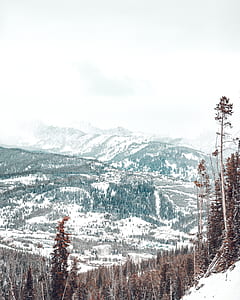 aerial photo of snow covered mountain thumbnail