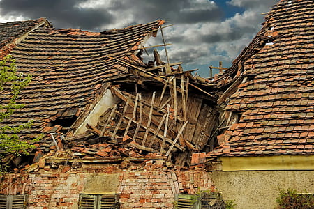demolished house near tree at daytime thumbnail