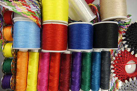 close-up photo of assorted-color threads thumbnail