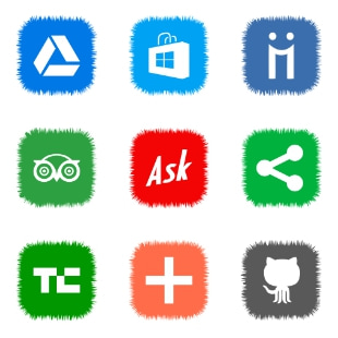 Social Media svg vector icon sets
