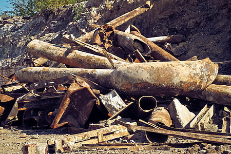 large gray metal tubes on heavy equipment thumbnail