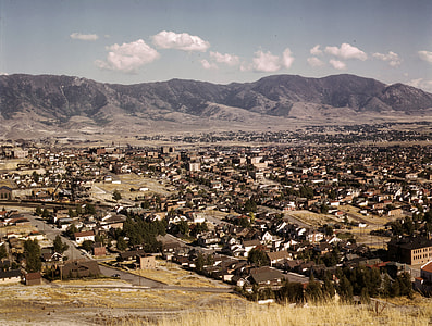 1942 view of the city in Butte, Montana thumbnail